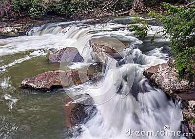 River rapids near Swallow Falls in Swallow Falls State Park, Maryland Stock Photo