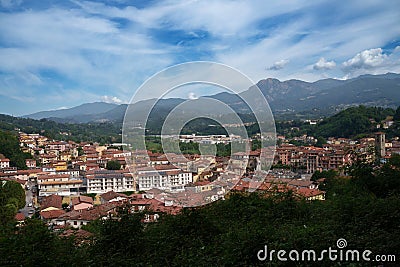 View of Castelnuovo di Garfagnana, Tuscany, Italy Stock Photo