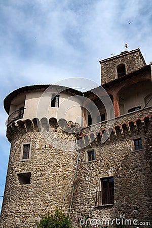 View of Castelnuovo di Garfagnana, Tuscany, Italy Stock Photo