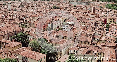View from the castle Brescia Citadela on old town Stock Photo