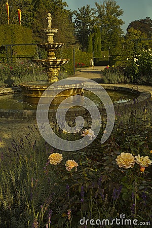 View of the castle gardens in Arcen, the Netherlands. Editorial Stock Photo