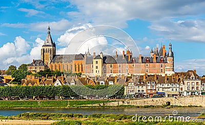 View at the castle Gien Editorial Stock Photo