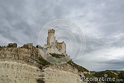View of the castle of Penafiel, Valladolid Editorial Stock Photo