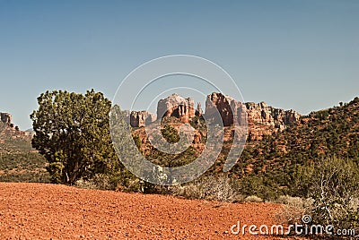 View of Castle Rock Stock Photo