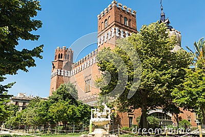 View of the Castle of the Three Dragons Castell dels Tres Drago Stock Photo