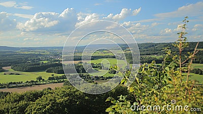 View from castle Wolfstein near Neumarkt in der Oberpfalz Stock Photo