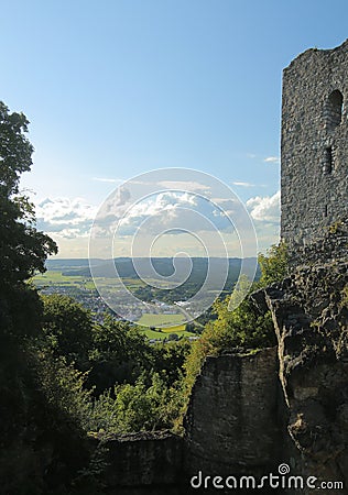 View from Castle Wolfstein near Neumarkt in der Oberpfalz, Germany Stock Photo
