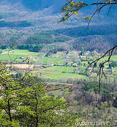 Spring View of beautiful Catawba Valley Stock Photo