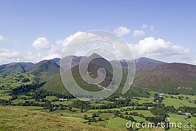 View from Catbells across Newlands Valley Stock Photo