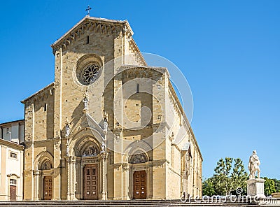 View at the Cathedral of Saint Donatus in Arezzo, Italy Stock Photo