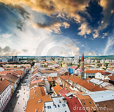 View on central part of Kosice Stock Photo