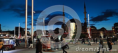 View of the central Taksim Square in Istanbul Editorial Stock Photo