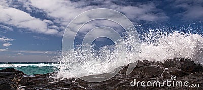 View on the Champagne Pools on Fraser Island, Australia Stock Photo