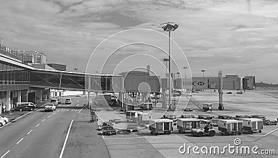 View of the Changi airport in Singapore Editorial Stock Photo