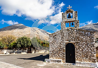 Chapel in the Mani village Alika, Peloponnese Greece Stock Photo