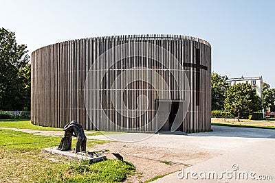 View of the Chapel of Reconciliation in Berlin, Germany Editorial Stock Photo