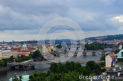 View on Charles bridge Stock Photo