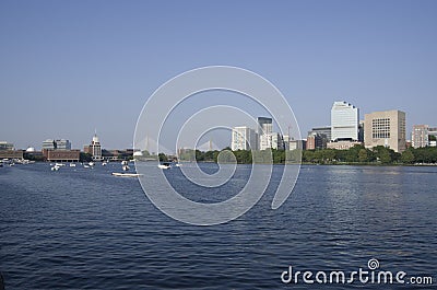 Charles River boston city Editorial Stock Photo