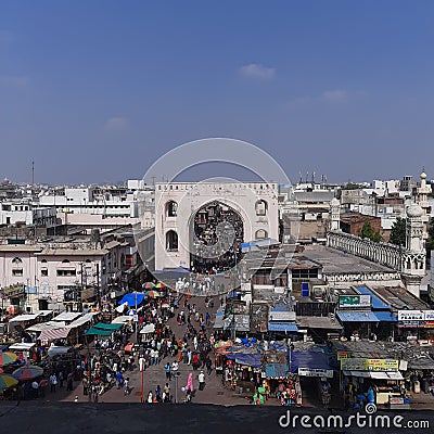 View from charminar, hyderabad, telangana Editorial Stock Photo