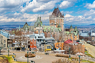 View of Chateau Frontenac in Quebec City, Canada Editorial Stock Photo