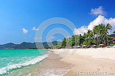 View of Chaweng beach, Koh Samui Thailand Stock Photo