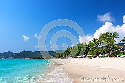 View of Chaweng beach, Koh Samui, Thailand Stock Photo