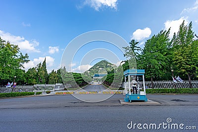 The view of Cheongwadae, also called Blue House, South Korea's presidential palace and official residence in Seoul Editorial Stock Photo