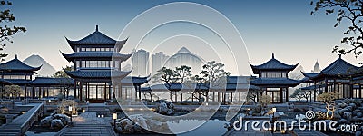 view of Chinese classical garden Stock Photo