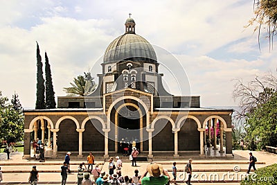 A view of the Church of the Beatitudes Editorial Stock Photo