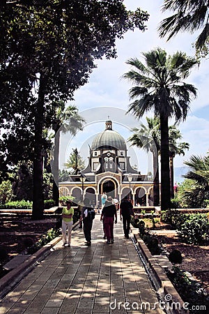 A view of the Church of the Beatitudes Editorial Stock Photo