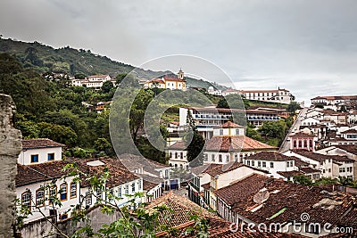 View of a church of ouro preto in minas gerais Stock Photo