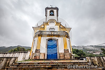 View of a church of ouro preto in minas gerais Stock Photo
