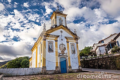 View of a church of ouro preto in minas gerais Stock Photo