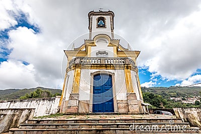 View of a church of ouro preto in minas gerais Stock Photo