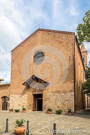 View at the church of Saint Francesco in Grosseto - Italy Editorial Stock Photo