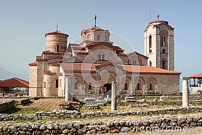View of the Church of Saints Clement and Panteleimon. Ohrid. North Macedonia Stock Photo