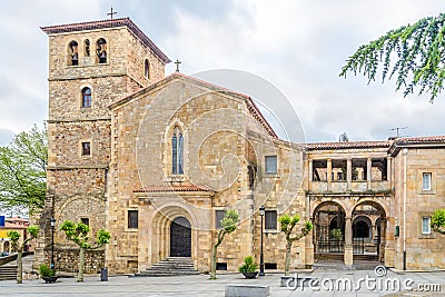 View at the Church of San Nicolas del Bari in Oviedo - Spain Stock Photo
