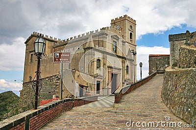 The curch of San Nicolo, location of The Godfather Editorial Stock Photo