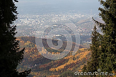 View of the city of Almaty Stock Photo