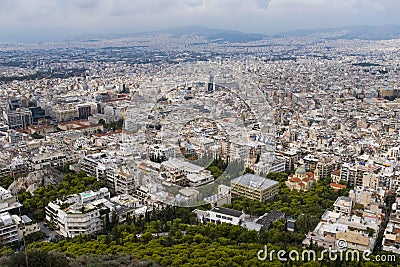 View from the top of Lykavittos Hill, Athens Stock Photo