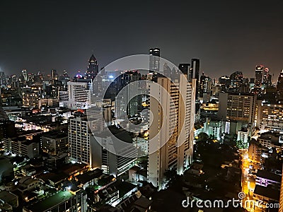 View of the city of Bangkok from the roof of a tall building Editorial Stock Photo