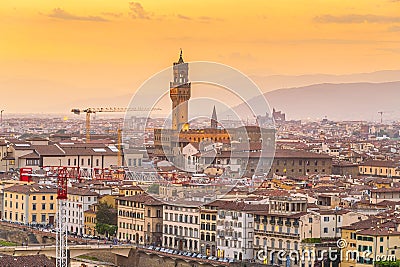 View of the city of Florence, cityscape of Italy Editorial Stock Photo