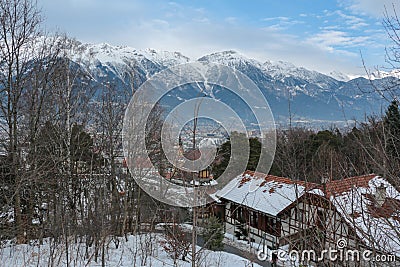 View of the city of Innsbruck Stock Photo