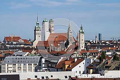 View of the city of Munich, Bavaria, Germany Stock Photo