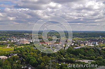 View on the city of Oberhausen, Germany Stock Photo