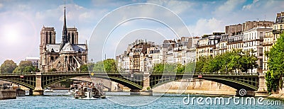 City of Paris from the Seine Stock Photo