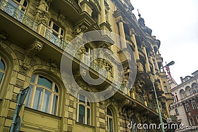View of the city streets and architecture. Prague, Czech Republic Stock Photo