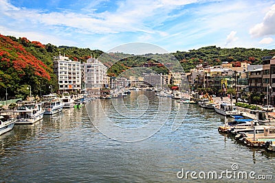 View of the city in Taiwan - Kaohsiung Editorial Stock Photo