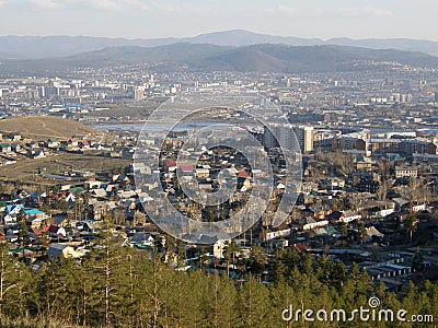 View of the city of Ulan-Ude. Stock Photo