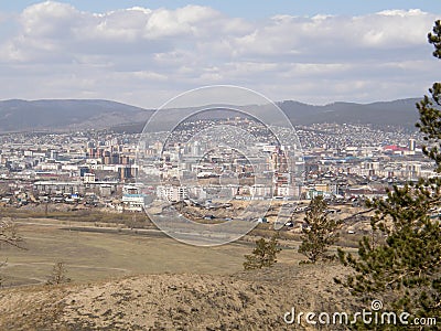 View of the city of Ulan-Ude. Stock Photo